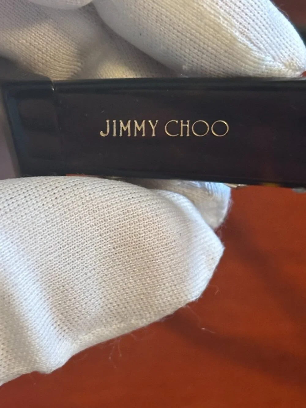 Jimmy Choo JC 3021H 5002 Havana Tortoise Eyeglasses Frames Gold Studs 52mm + CAS